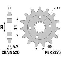 EK/PBR Chain kit 520 M3 - 14/43-106 - Steel Standard Rear Sprocket