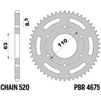 EK/PBR Chain kit 520 SRX2 - 13/45-112 - Alu Reinforced Rear Sprocket