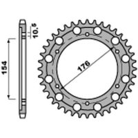 EK/PBR Chain kit 525 MVXZ2 - 15/45-116 - Steel Standard Rear Sprocket