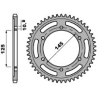 EK/PBR Chain kit 525 MVXZ2 - 16/43-114 - Steel Standard Rear Sprocket