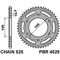 EK/PBR Chain kit 525 MVXZ2 - 16/47-118 - Steel Standard Rear Sprocket