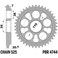 EK/PBR Chain kit 525 SRX2 - 15/43-106 - Steel Reinforced Rear Sprocket