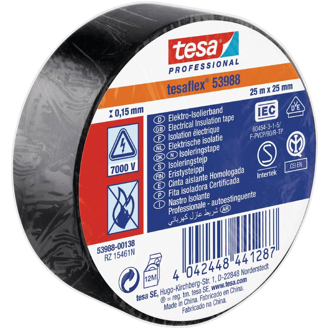 Eltape flex 53988 TESA ELTAPE 53988 SORT 15MMX10M – billede 12