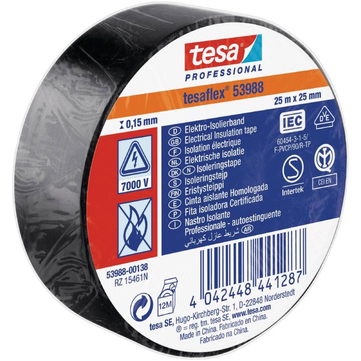 Eltape flex 53988 TESA ELTAPE 53988 SORT 15MMX10M – billede 12