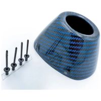 END CAP CARBON RCT BLACK/BLUE