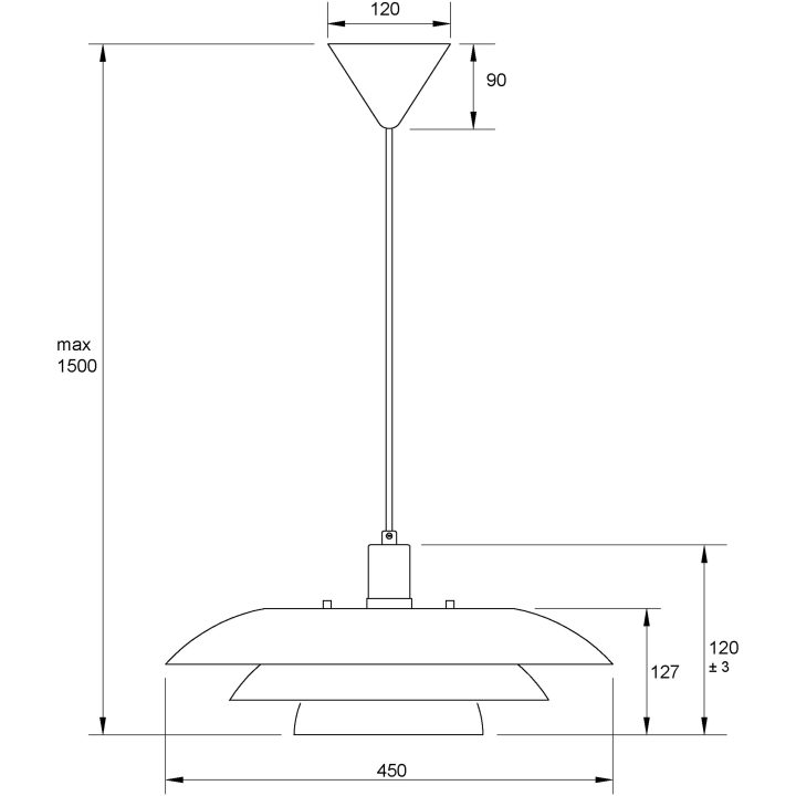 Epsilon Loftlampe, Sort ANETA HOME Sort – billede 6