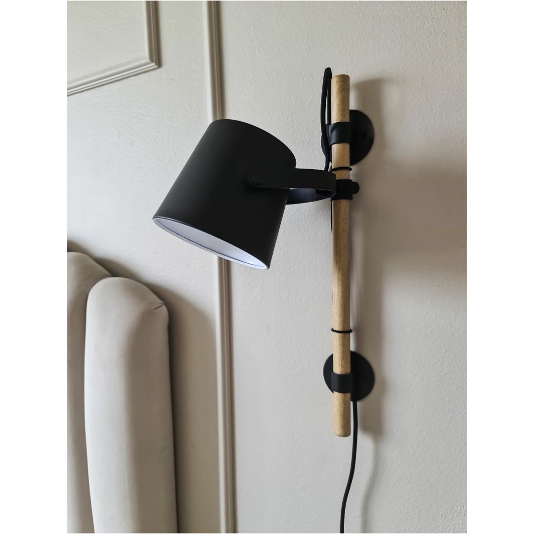 Espresso Væglampe, Sort/træ ANETA HOME Sort /Træ – billede 5