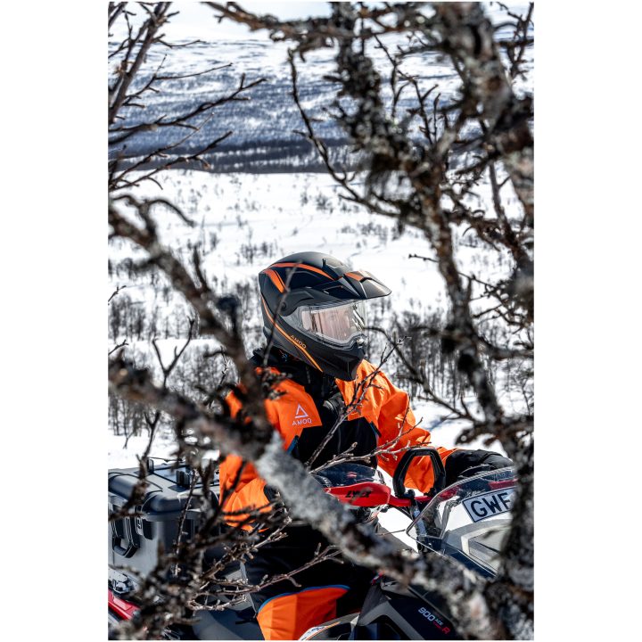 Eventyrhjelm Ballast med elvisir Sort Orange AMOQ s – billede 5
