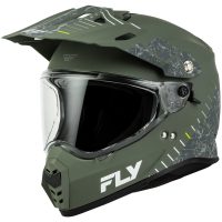 Eventyrhjelm Trekker Grøn Grå FLY RACING