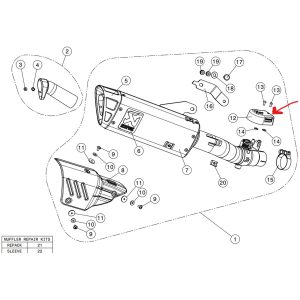 Exup valve cover CA YZF-R6 2017-2020 Akrapovic