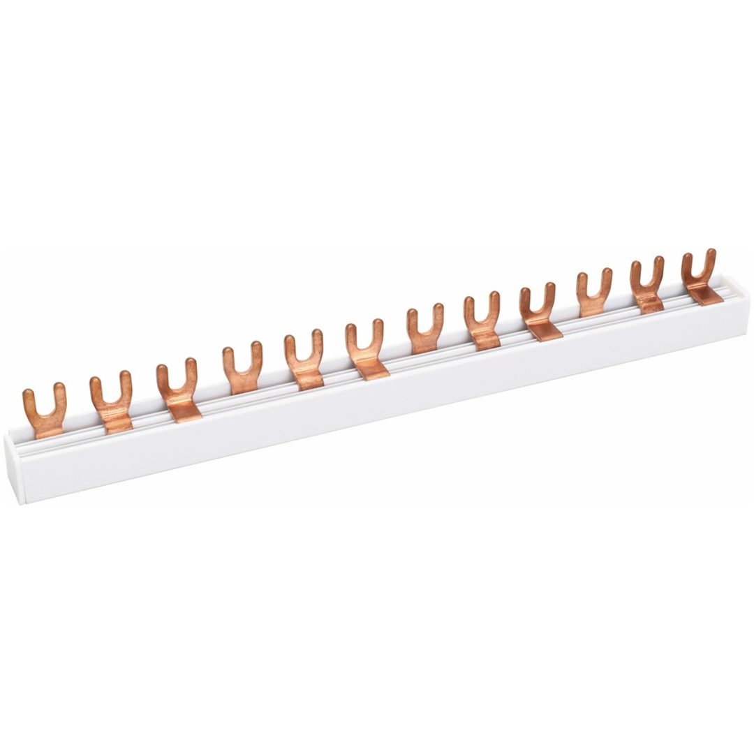 Faseskinne 3-faset, Gaffel, 3-P, 10 mm², 12 moduler MALMBERGS