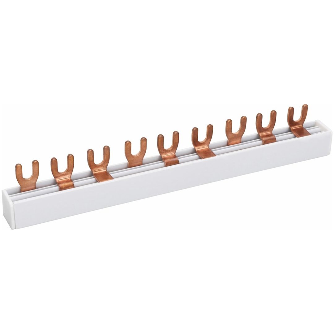 Faseskinne 3-faset, Gaffel, 3-P, 10 mm², 9 moduler MALMBERGS