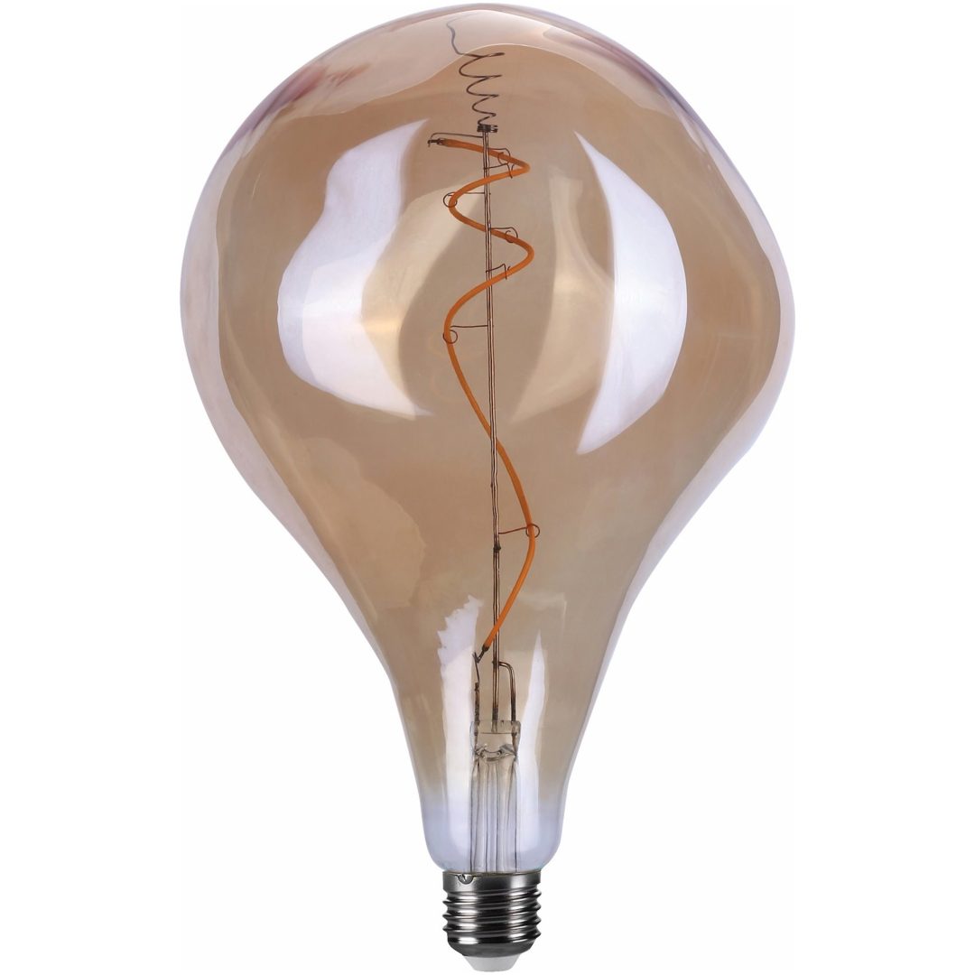 Filament LED-pære, BT165, Amber, 4W, E27, 230V, Dim, MB Malmbergs