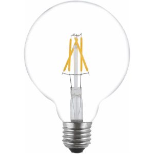 Filament LED-pære, G125, Klar, 5,5W, E27, 230V, Dæmpbar, MB MALMBERGS
