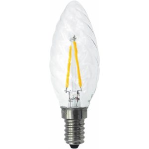 Filament LED-pære, Krone/Twist, Klar, 2W, E14, 230V, MB MALMBERGS
