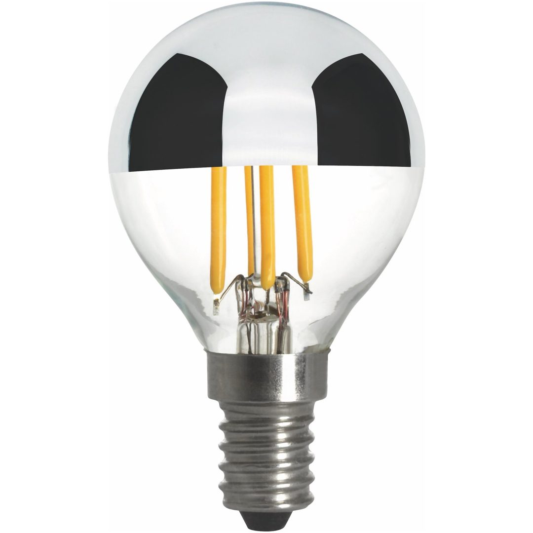 Filament LED-pære, Topforspejlet, Kugle, Klar, 2W, E14, 230V, MB MALMBERGS
