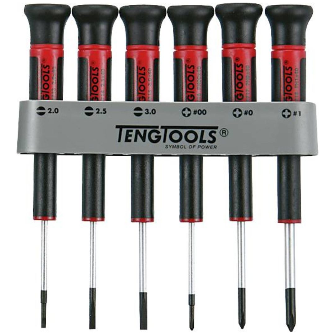 Fintmekanikerskruetrækkere i sæt MDM706 Teng Tools FINMEKANIKERSKRUESÆT 6 DELE