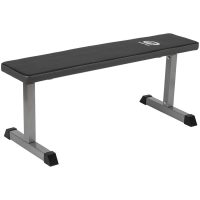 Flad bænk basic sølv Master Fitness