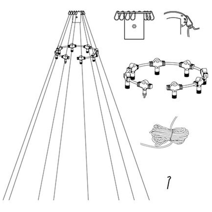 Flagstangsbelysning System LED Hvid Star Trading – billede 3