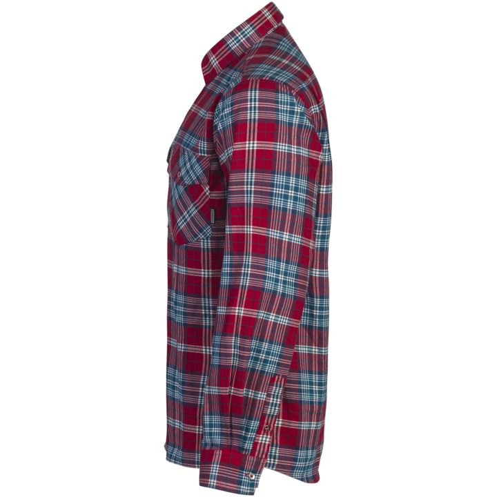 Flannelsskjorte 5138 Functional Rød/Petrol Jobman XXXL – billede 2