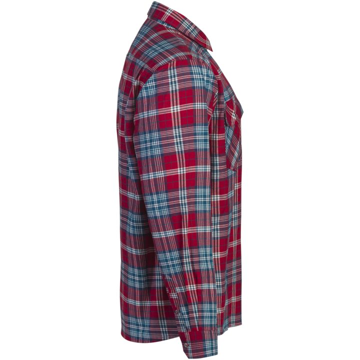 Flannelsskjorte 5138 Functional Rød/Petrol Jobman XXXL – billede 4