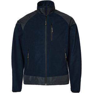 Fleece Fuld Lynlås Marineblå Top Swede