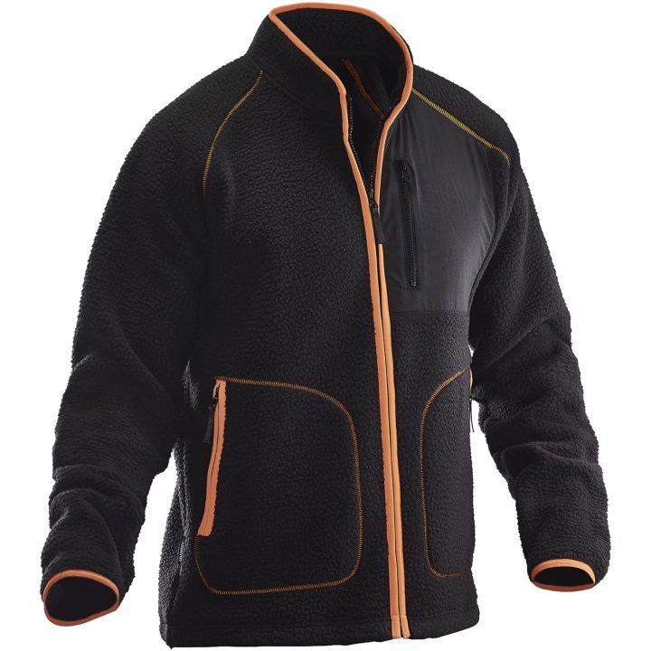 Fleecejacka 5161 Svart/orange Jobman – billede 2