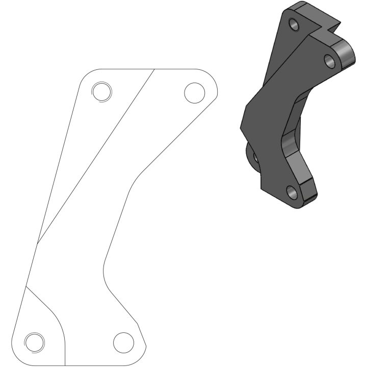 Flyttebrik Bremsekaliber Super Motard MOTO-MASTER 320 MM – billede 2
