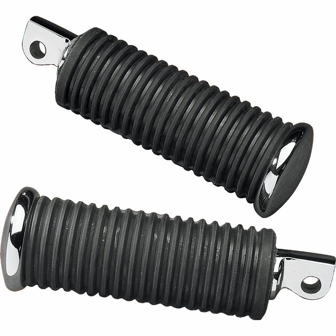 Fodhviler Gummi Vibrationsabsorberende Sort/krom/poleret DRAG SPECIALTIES Small