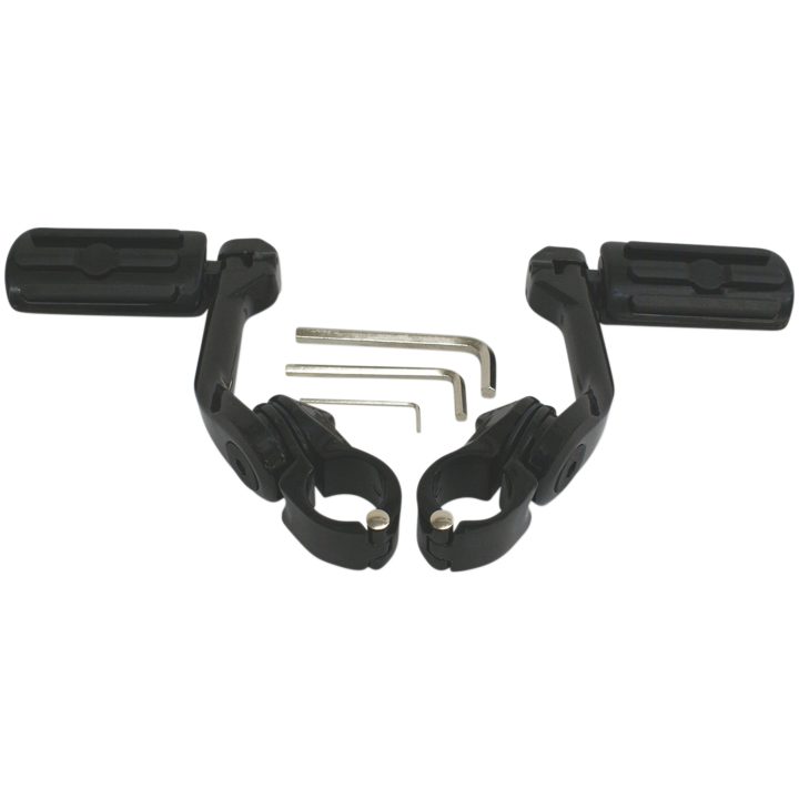 Fodhviler Highway Pegs Med Monteringsarme Sort Mat Pulverlakeret RIVCO PRODUCTS Fodhviler – billede 2