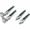 Fodstøtte med gummiindsats Sort Krom Poleret DRAG SPECIALTIES Bolt-on – miniature 1