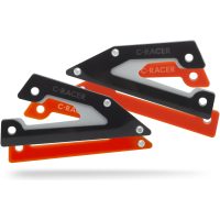 Fodstøttebeskyttere Sort/orange C-RACER
