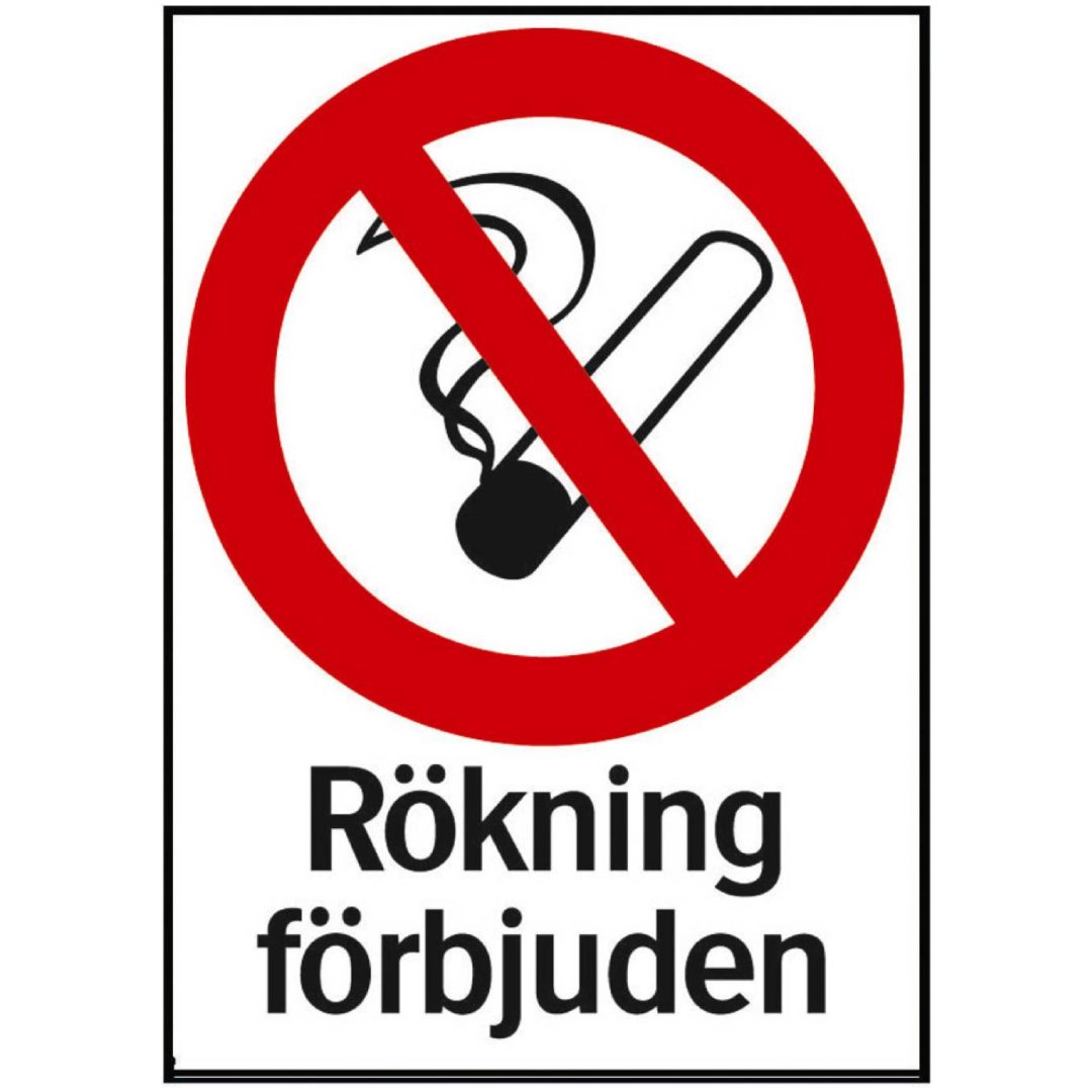 Forbudsskilt Rygning Forbudt SYSTEMTE SKILT 34-5713 297X420MM – billede 2