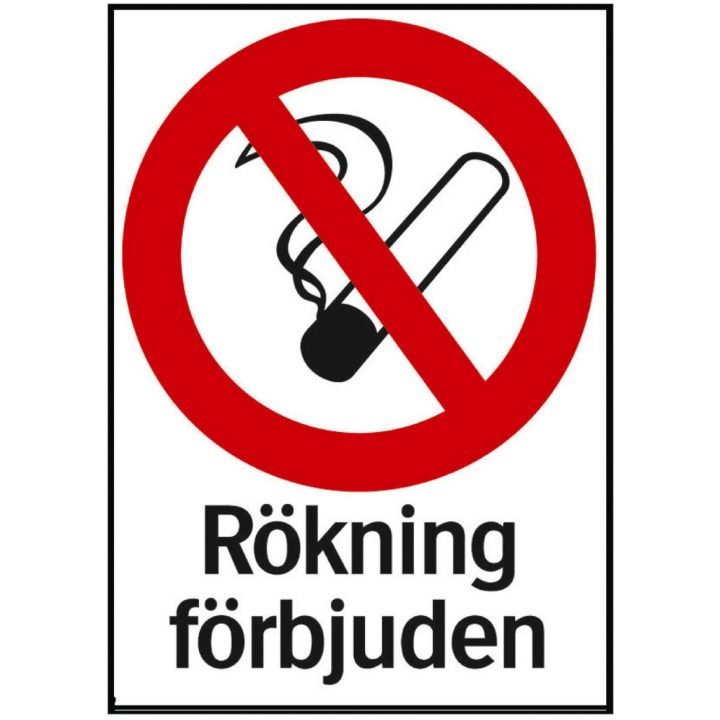 Forbudsskilt Rygning Forbudt SYSTEMTE SKILT 34-5713 297X420MM – billede 2