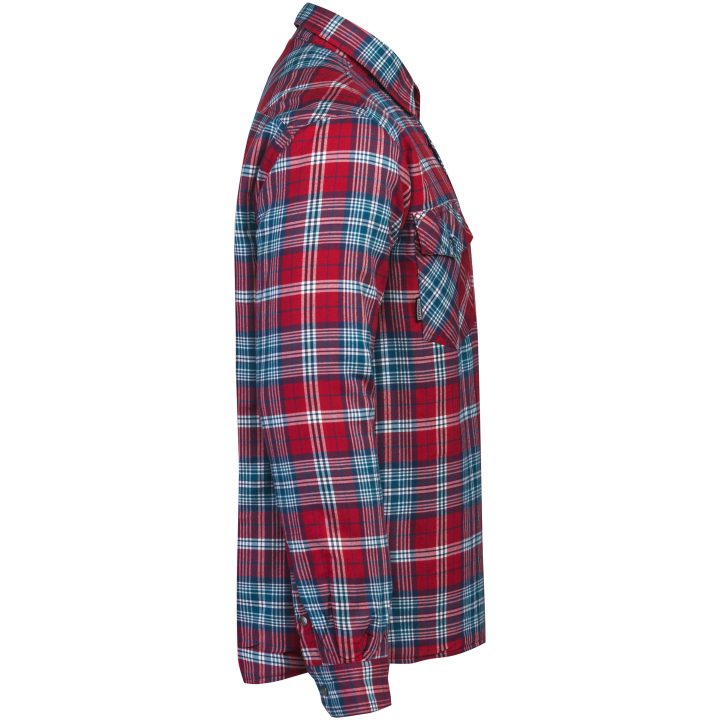 Foret flanellskjorte 5157 Functional Rød/Petrol Jobman XXXL – billede 4