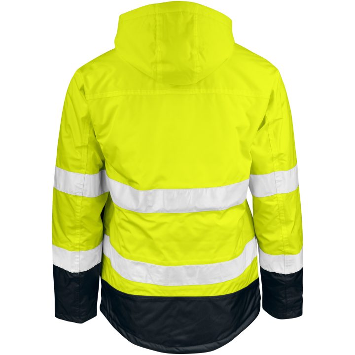 Foret jakke med høj synlighed 1383 Practical Gul/sort Jobman XXXL – billede 3