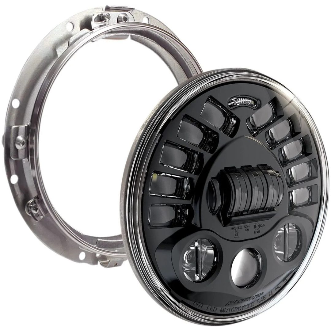 Forlygte 7" Led Adaptive 2 Sort J.W Speaker Forlygte