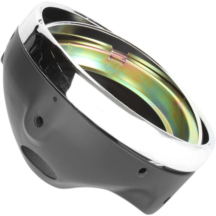 Forlygtehus 7" Sidemonteret Sort EMGO H/LAMP Z1 STYLE SHELL BLK – billede 2