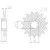 Forreste tandhjul 520 Powerdrive Stål SUNSTAR 16 Tand – miniature 1