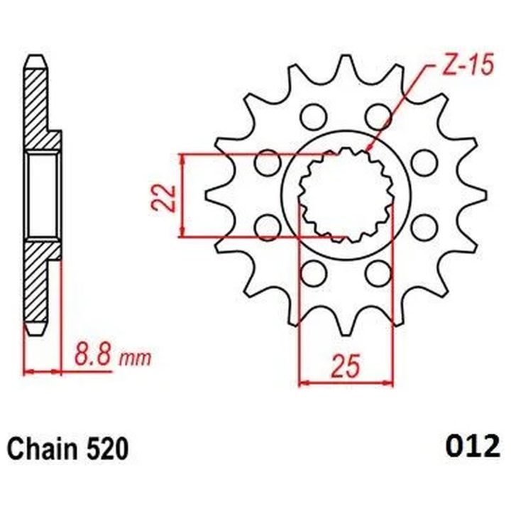 Forreste tandhjul MOTO-MASTER 12 – billede 2