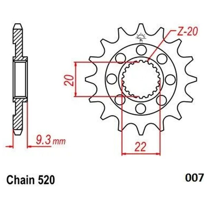 Forreste tandhjul MOTO-MASTER 13 – billede 3