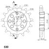 Forreste tandhjul stål JT 15 tands - Stål - For (530 kæde) – miniature 2