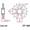 Forreste tandhjul stål JT 16 tænder - Stål - Foran(520 kæde) – miniature 2