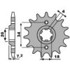 Forreste tandhjul stål standard PBR Tand: 13 – miniature 2