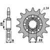 Forreste tandhjul stål standard PBR Tand: 15 – miniature 3