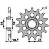 Forreste tandhjul stål standard PBR Tand: 16 – miniature 2