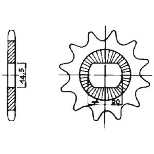 Framdrev 11 tänder (415) Solifer SM / Tomos Forte