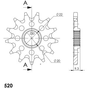 Framdrev KA KX250F z14 SUPERSPROX