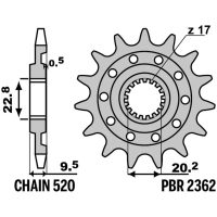 Fremdrev Standard Stål PBR