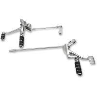 Fremrykket kontrolkit komplet sort/krom/poleret DRAG SPECIALTIES